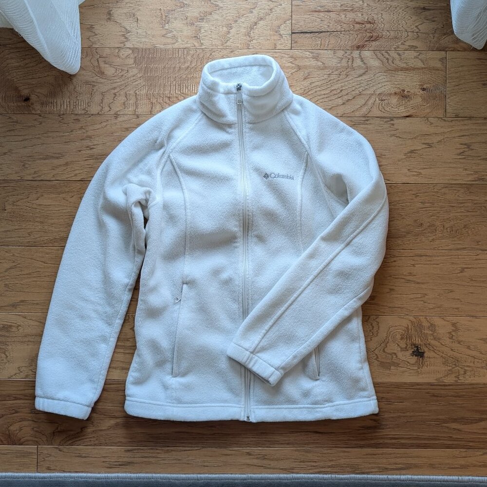 Columbia White Fleece Jacket Small Women
